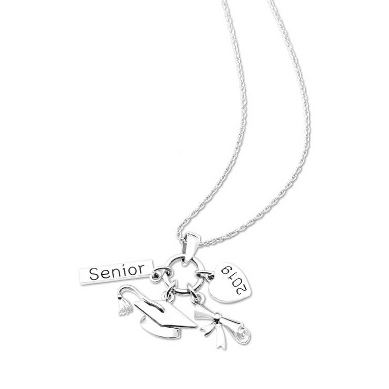 Other Grad Product: 2019 Charm Necklace on white metal 18” chain necklace
